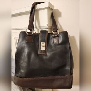 Vintage coldwater creek leather shoulder bag purse pocket book large